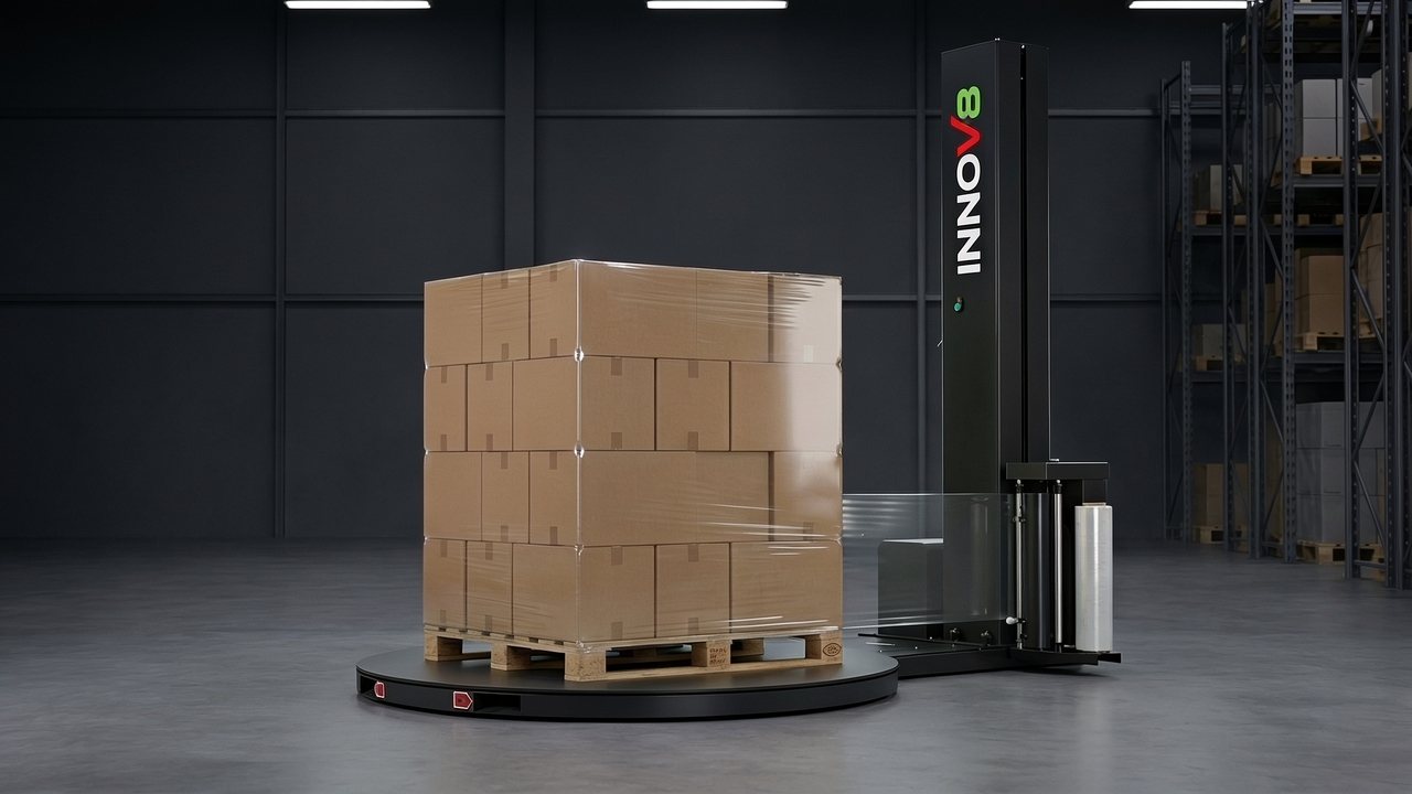 INNOV8 semi-automatic pallet wrapping machine