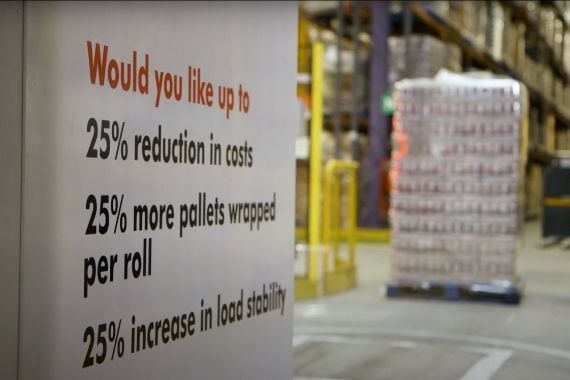 Would you like up to 25% reduction in costs, 25% more pallets wrapped per roll, 25% increase in load stability